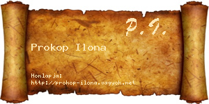 Prokop Ilona névjegykártya